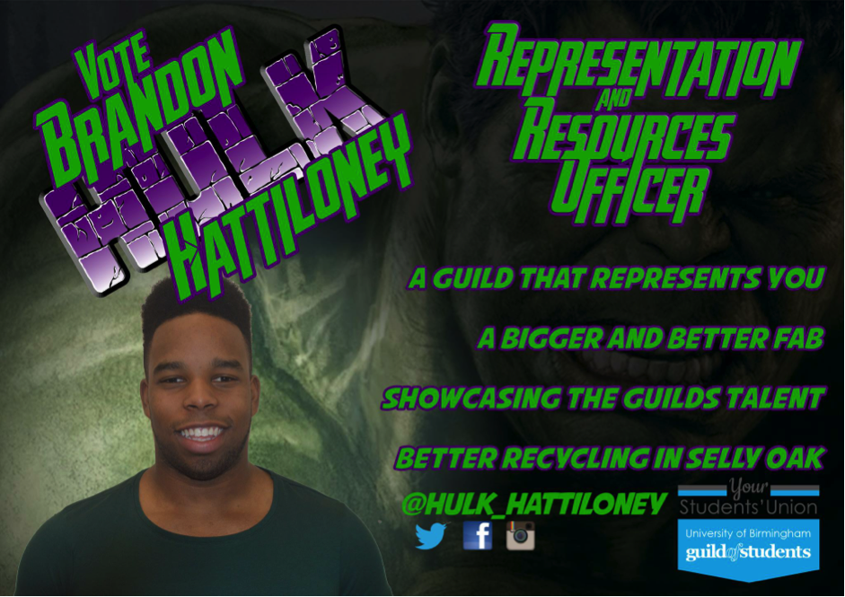 Brandon Hattiloney - Representation & Resources Officer Manifesto