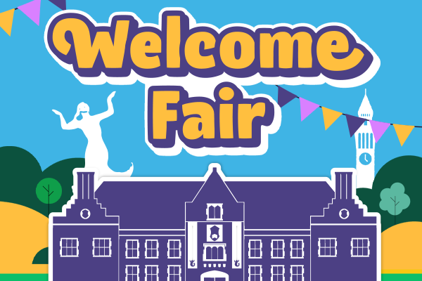 a graphic that says welcome fair