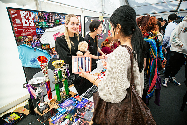 a stall at societies far