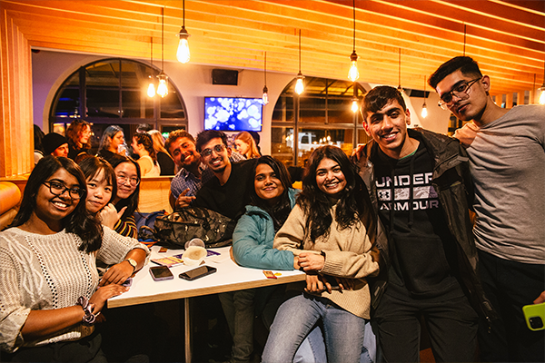 students at an international mixer