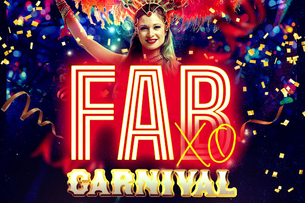 a dancer with the words fab xo carnival