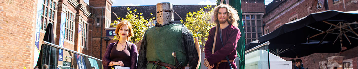 a picture of students in armor from battle soc