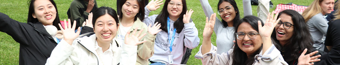 a picture of students at a picnic